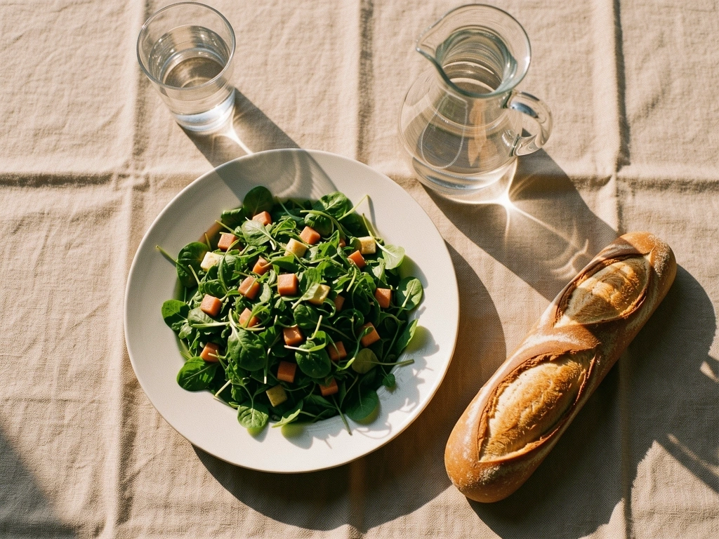 Déjeuner équilibré au bistro